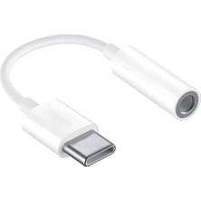 Enfein Type-C (Usb C) To 3.5mm Aux Dönüştürücü Adaptör Kulaklık Dönüştürücü Beyaz