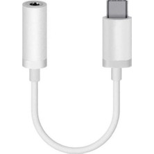 Enfein Type-C (Usb C) To 3.5mm Aux Dönüştürücü Adaptör Kulaklık Dönüştürücü Beyaz