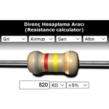 OEM 820 Kr (Kiloohm) Direnç 1 Watt