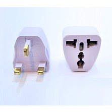 Aogo Seyahat Fişi Adaptörü Tip G Plug Adapter Üniversal 3 Pinli Fiş 10A