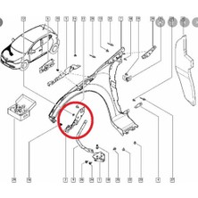 Meydan  Renault Clıo- Hb- 16/20 Ön Çamurluk Bağlantı Suportu Sağ (Uç Kısım) (Sac) 620430255R