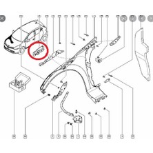 Meydan  Renault Clıo- Hb- 16/20 Ön Çamurluk Bağlantı Suportu Sağ (Orta Iç Kısım) (Sac) 631444933R