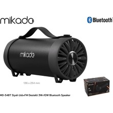 MD-54BT Usb+Fm Destekli 3W+10W Bluetooth Speaker, Siyah/mavi