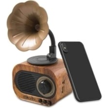 Taşınabilir Nostaljik B5 Speaker Gramofon Radyo/usb/sd/bluetooth Hoparlör 22 cm Mini Boy Retro Radyo