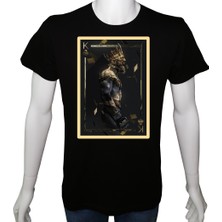 Mr.Thinker Erkek T-Shirt Siyah 'iskambil' Baskılı Xs