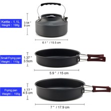 Shun Kamp Tencere Seti Açık Tencere Çatal Seti Kaynatın Su Isıtıcısı Pot Seyahat Malzemeleri Yürüyüş (Yurt Dışından)