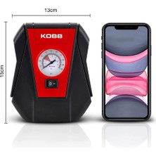 Sumeno Kobb KB100 12VOLT 100 Psı Analog Göstergeli Hava Pompası, Kırmızı/siyah