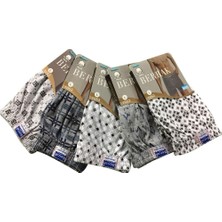 Berrak 6'Lı Paket Erkek Desenli Boxer