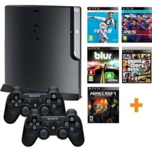 Sony Playstation 3 Slim + 320GB + 2 Joistick +60-100 Güncel Oyun+1 Yıl Garanti 2002B-4004B