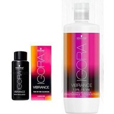 Schwarzkopf 9 Adet Igora Vibrance Raw Minerals 7-21 Orta Küllü Sarı Saç Boyası + 1l Oksidan