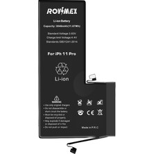 Rovimex Apple iPhone 11 Pro Rovimex Yüksek Kapasite Batarya Pil