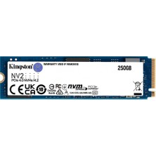 Kıngston SNV2S/250G, Nv2, 250GB, 3000/1300, Nvme Pcıe M.2, SSD