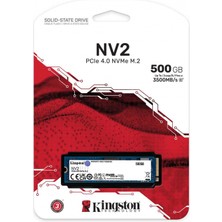 Kıngston SNV2S/500G, Nv2, 500GB, 3500/2100, Nvme Pcıe M.2, SSD