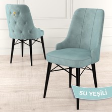 Canisa Concept Pare Serisi, Siyah Gürgen Ayaklı,  1.sınıf Babyface Ithal Kumaş Sandalye , Gold Halkalı, 1 Adet