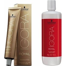 Schwarzkopf 8 Adet Igora Royal Absolutes 9-40 Sarı-Doğal Bej Saç Boyası + 1l Oksidan