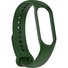 TahTicMer Xiaomi Mi Band 6 Uyumlu Kordon Kayış Yumuşak Silikon Akıllı Bileklik Spor Kordon Haki