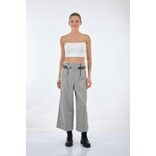 Unique Mode Minimalist Midi Geniş Paça Kadın Pantolon - 2025 Trendi