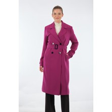 Ekol Kadın Midi Trençkot: Minimalist Günlük Stil, Uzun Kol, Kemer Detaylı