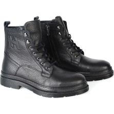 Bulldozer 220240 Siyah %100 Deri Erkek Kışlık Bot