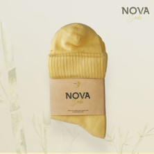 Nova Socks Kadın 3'lü Bambu Lastiksiz Sıkmayan ik Bilek Çorap /  Çorabı