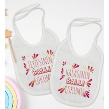 Bk Kids Teyze ve Hala Tasarımlı 2’li Beyaz Mama Önlüğü-1