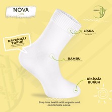 Nova Socks Erkek 4'lü Bambu Lastiksiz Sıkmayan Extra Rahat Şeker Çorabı / Çorap