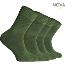 Nova Socks Erkek 4'lü Bambu Lastiksiz Sıkmayan Extra Rahat Şeker Çorabı / Çorap