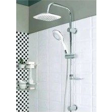 Beyazsu Lüx Beyaz Tepe Yağmurlama Ikili Duş Seti Robotu 1. Kalite Duş Banyo Seti