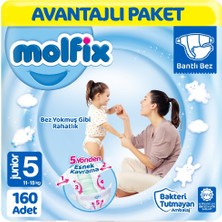 Molfix Bebek Bezi Avantajlı Paket 5 Beden 11-18 kg 160'lı