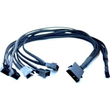 5 Port Fan Çoklayıcı Kablo 4 Pin Molex  Fan Uzatma Fan Çoklayıcı Molex - 5 x 3/4-Pin Pwm Kablo