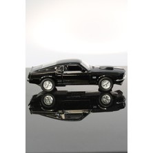 Toyaş 1969 Ford Mustang Boss 429 Siyah Çek Bırak Metal Model Oyuncak Araba 12 cm