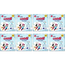 Goo.N Mutlu Bebek Bebek Bezi Jumbo Paket 4 Beden 8 x 32'li