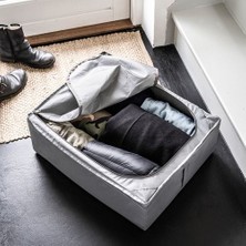 IKEA Katlanabilir Saklama Kutusu Hurç Ölçü 44X55X19 cm  Gri-Düzenleme Kutusu