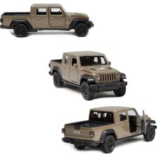 Toyaş Jeep Rubicon Çek Bırak Metal Oyuncak Araba 12 cm Kahverengi