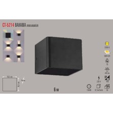 CT-5214 6W 3200K Günışığı Işığı Ayarlanabilir Çift Taraflı LED Aplik