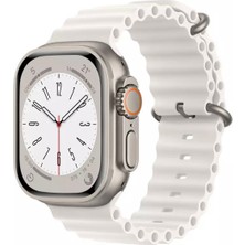 Mi7a Apple Watch Seri 8 7 6 5 4 3 2 Se 42MM / 44MM / 45MM Uyumlu Spor Silikon Kordon Okyanus Kayış