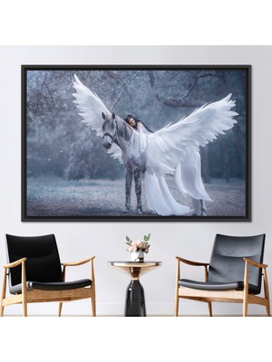 Kayra Export 1 Parça Siyah Çerçeveli Kanvas Tablo, Modern Kanvas, Soyut Posteri, Lüks Duvar Süsü,