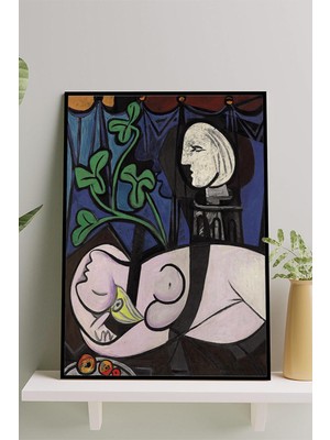 Postermanya Yeşil Yapraklar - Pablo Picasso Sanatsal Çerçeveli Tablo