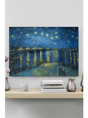 Postermanya Ren Nehrinde Yıldızlı Bir Gece - Van Gogh Sanatsal Poster