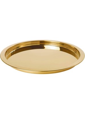 IKEA Sunum - Dekor Tepsisi Metal - Gold Renk 38 cm