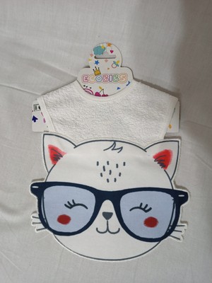 EcoBibs Gözlüklü Kedi Mama Önlüğü Uni