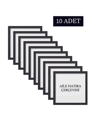 Özcanlar Çerçeve 10 Adet  Aile Çerçeve Seti Tablo Seti Boş Çerçeve Masa Üstü Çerçeve
