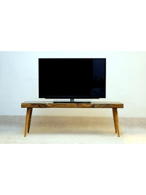 Entema Doğal Ağaç Masif Kütük Tv Sehpası 110CM ( Ağaç Ayak )