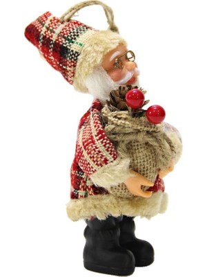 Dekorsende Mini Noel Baba 13 cm Ekose