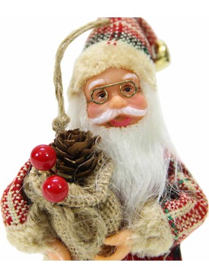 Dekorsende Mini Noel Baba 13 cm Ekose