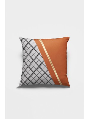 RugViva Siyah Dekoratif Çift Taraflı Kırlent Yastık Kılıfı Gizli Fermuar Premium Kumaş  43 x 43 cm KRL1012