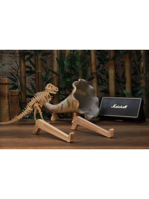 Hobi Demir Sanat Laptop Tablet Standı Sehpası Yükseltici Soğutma Portatif Masif Ağaç Oyma