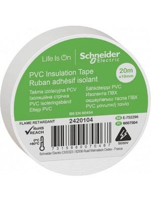 Schneıder Bant 19mm 20 Mt Beyaz