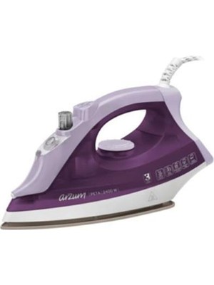 Arzum AR695 Peta Buharlı Ütü 2400 Watt Seramik Tabanlı Mor Renkli Damlama Önleme Özelliği Yok