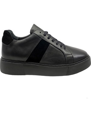 Sail Laker's Sail Lakers - Siyah Deri Bağcıksız Erkek Günlük Ayakkabı